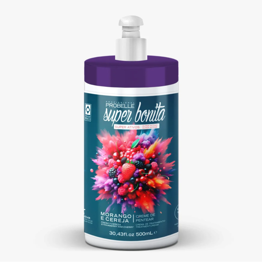 Creme Para Pentear Super Bonita Morango E Cereja 500ml