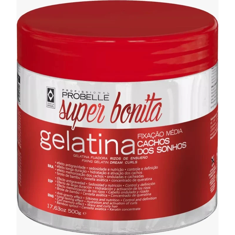 Gelatina Fixadora Super Bonita Cachos Dos Sonhos 500G