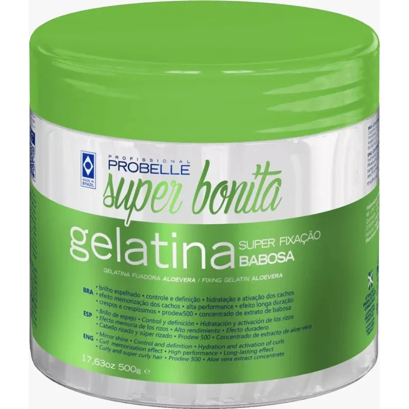 Gelatina Fixadora Super Bonita Crespo Babosa 500G