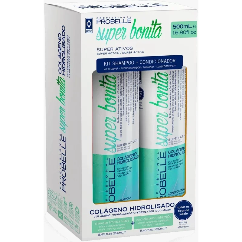 Kit Colágeno Hidrolisado Probelle Super Bonita 500ml