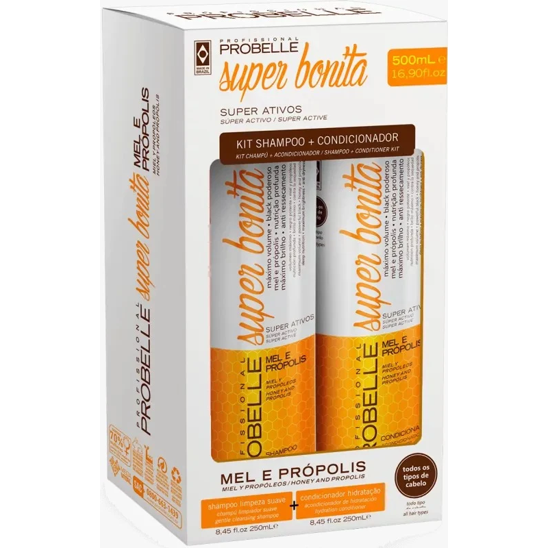 Kit Mel E Própolis Probelle Super Bonita 500ml
