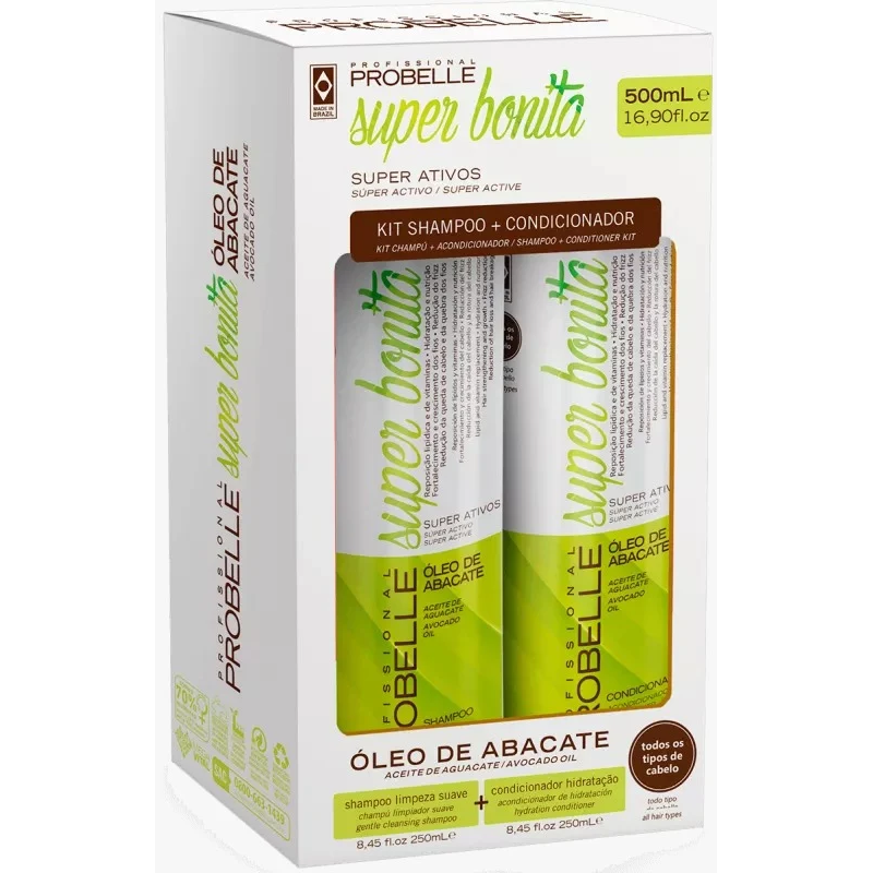 Kit Óleo De Abacate Probelle Super Bonita 500ml