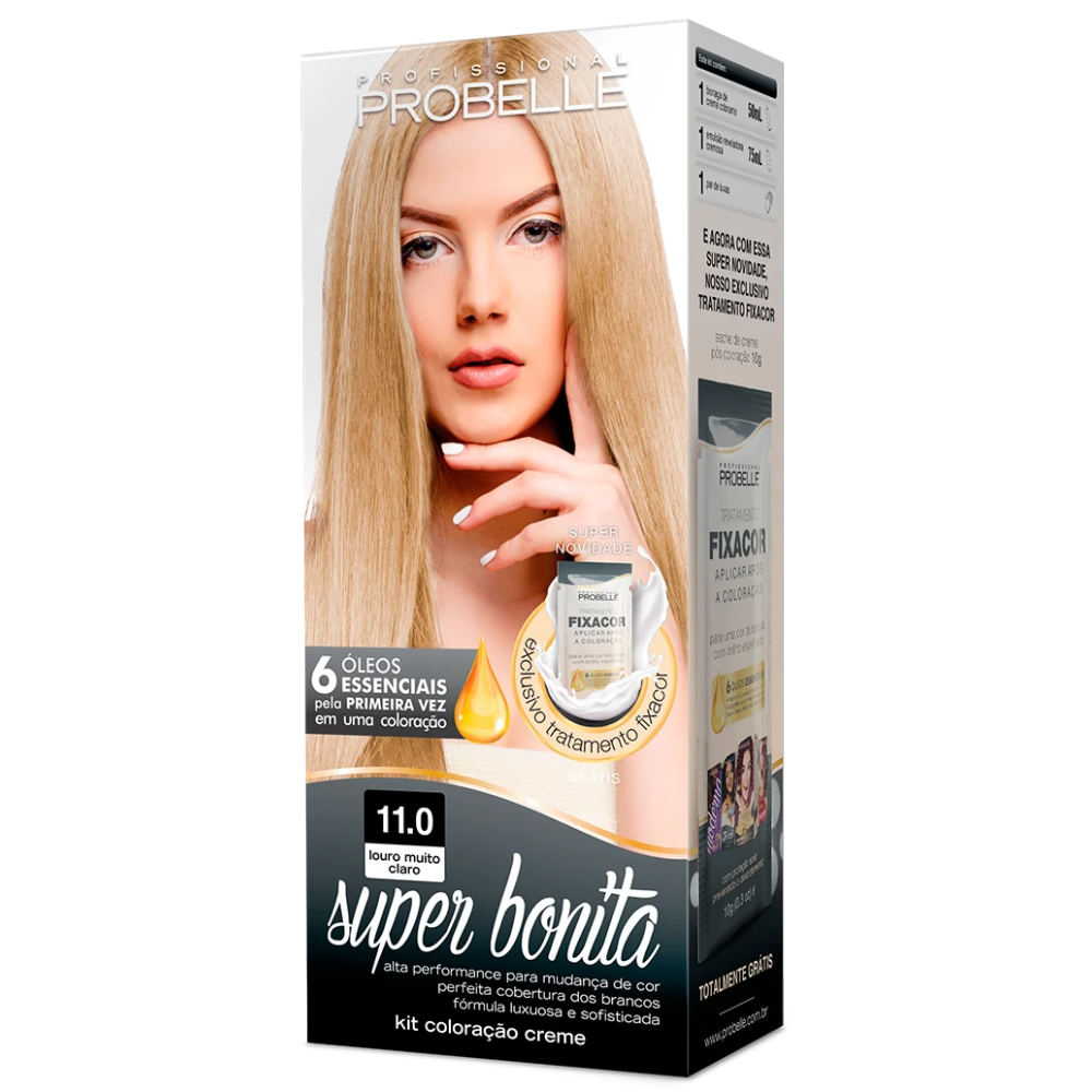 Coloração Super Bonita 11.0 Louro Muito Claro