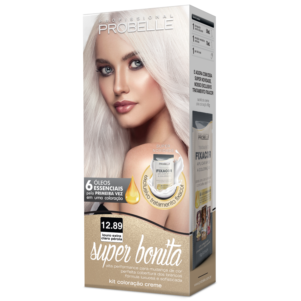Coloração Super Bonita 12.89 Louro Extra Claro Pérola
