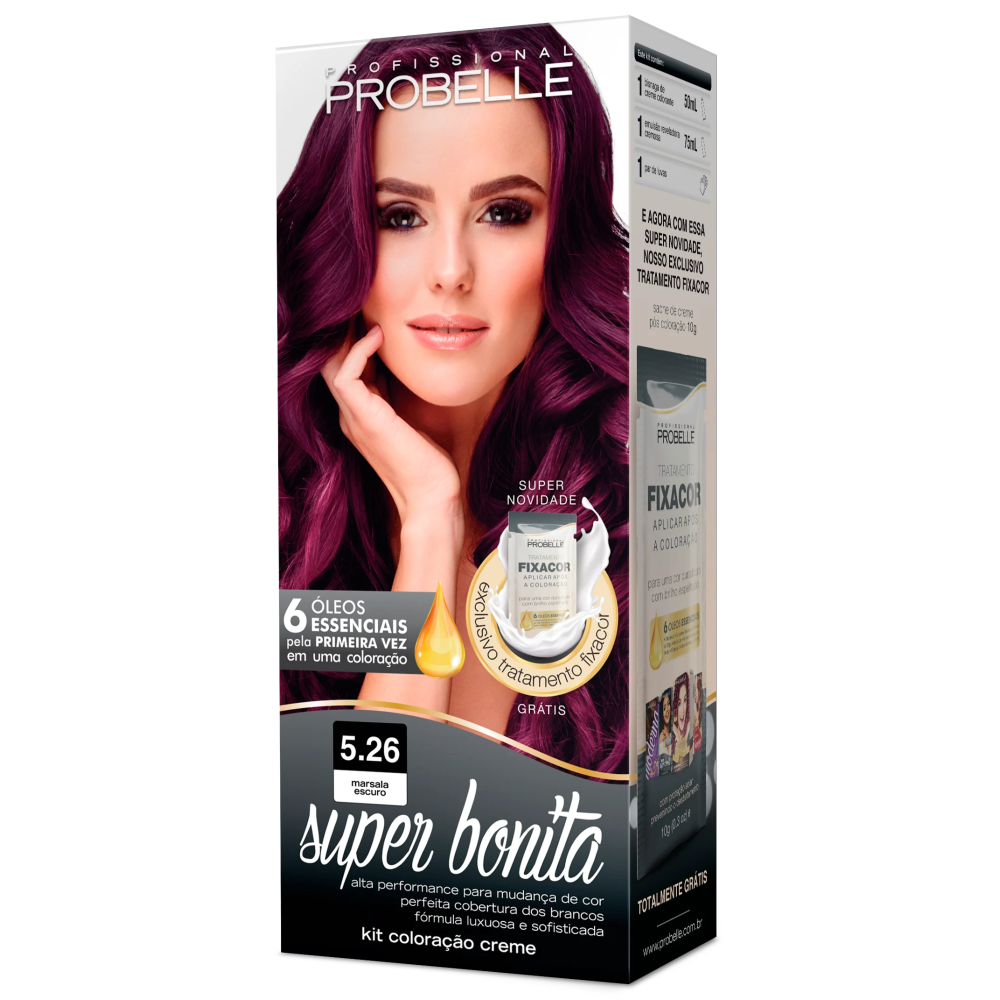 Coloração Super Bonita 5.26 Marsala Escuro