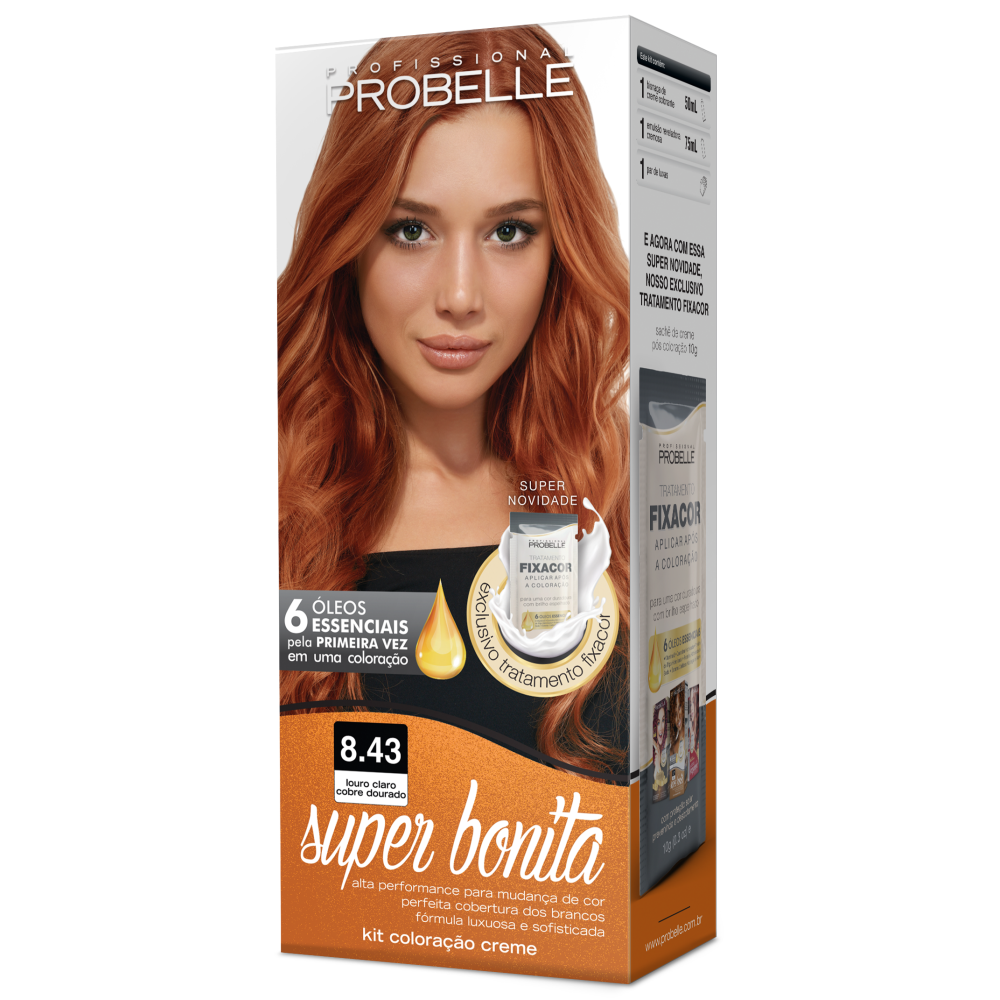 Coloração Probelle Louro Claro Cobre Dourado 50ml
