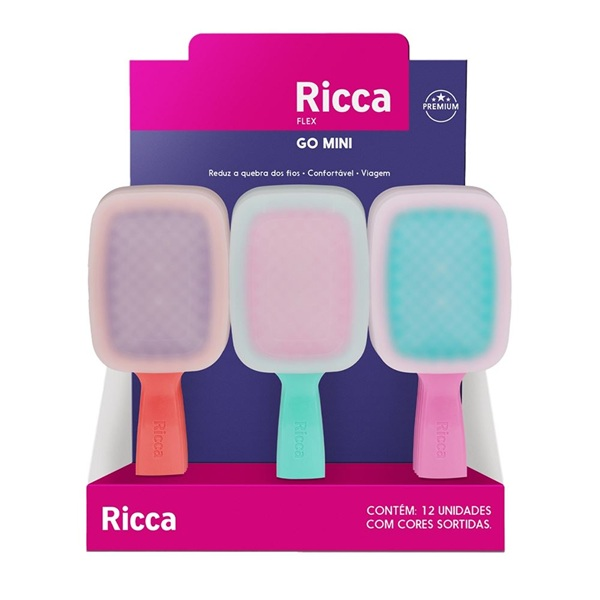 Escova de Cabelo Ricca Belliz Flex Go Mini Ref. 2452