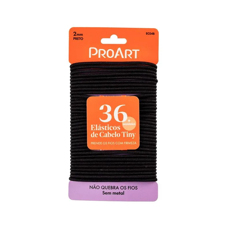 Elásticos de Cabelo Proart Tiny Com 36 Unidades Ref. EC04B