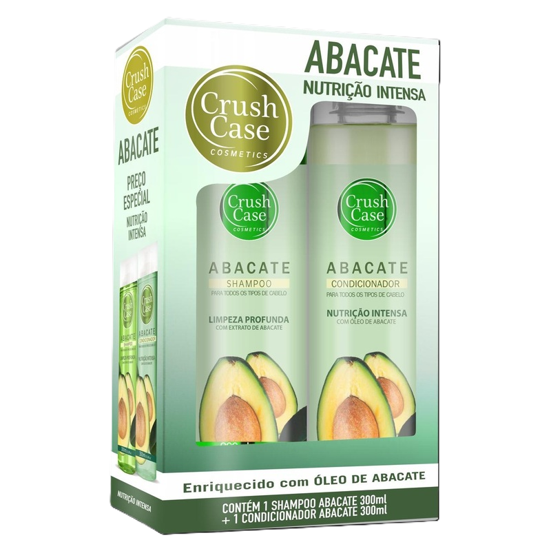Kit Shampoo e Condicionador Crush Case Abacate 2x300ml