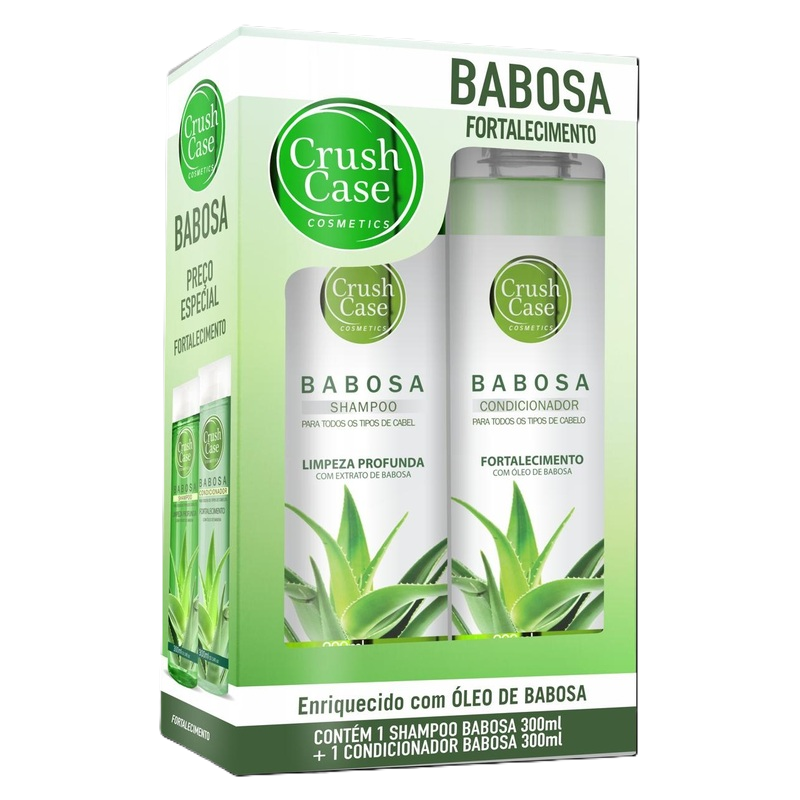 Kit Shampoo e Condicionador Crush Case Babosa 2x300ml