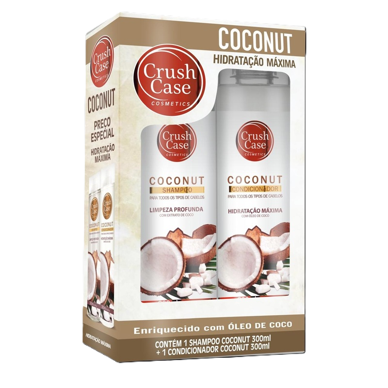 Kit Shampoo e Condicionador Crush Case Coconut 2x300ml