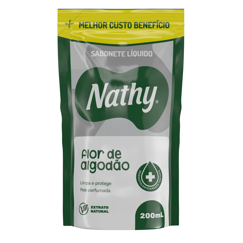 Sabonete Líquido Nathy Refil Flor de Algodão 200ml