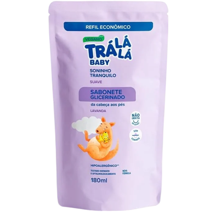 Sabonete Líquido Baby Tra Lá Lá 180ml Suave Glicerinado Refil