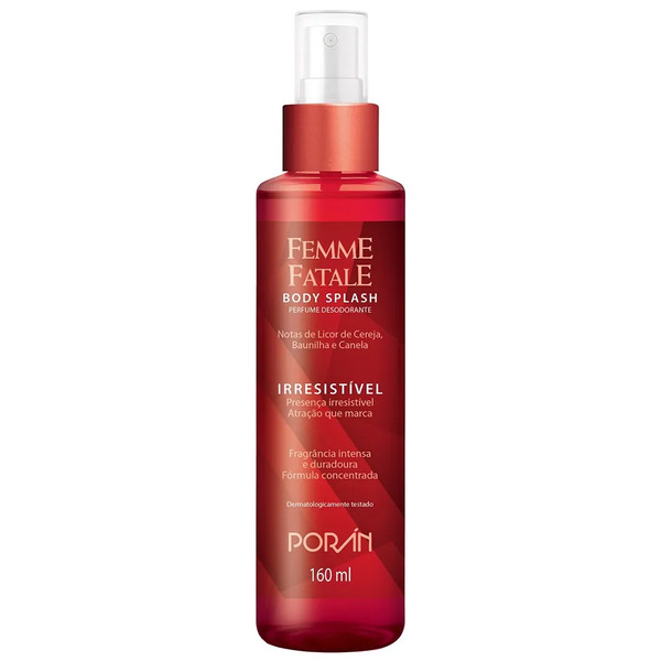 Body Splash Porán Femme Fatale Irresistível 160ml