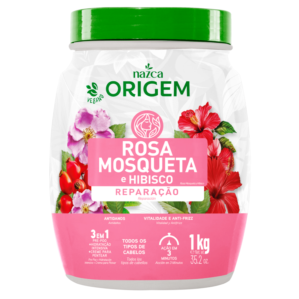 Creme De Hidratação Origem 3 Em 1 Rosa Mosqueta E Hibisco 1Kg