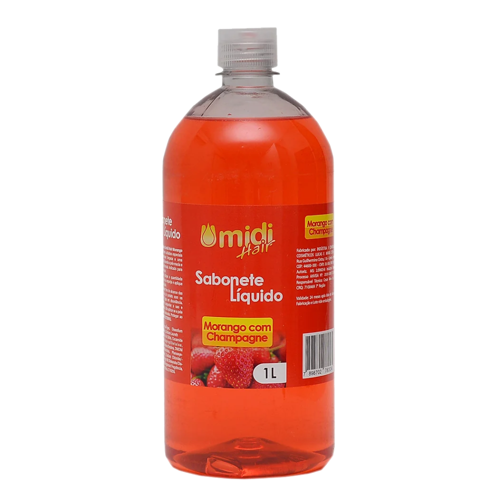 Sabonete Líquido Umidi Hair Morango Com Champagne 1L