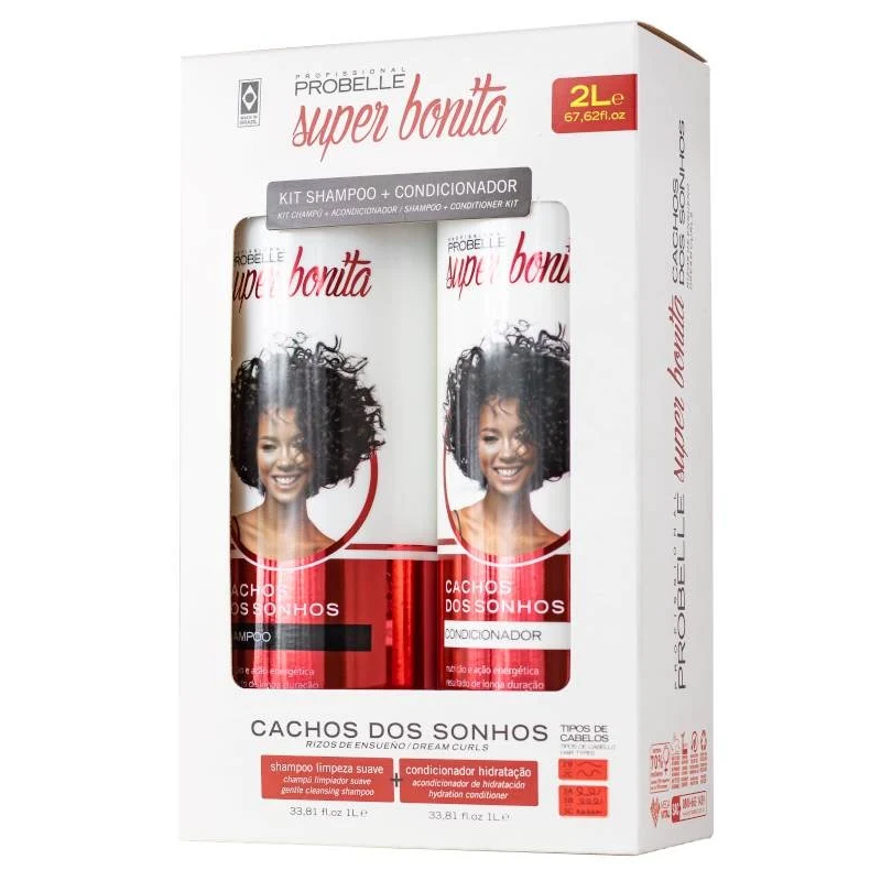 Kit Shampoo + Condicionador Super Bonita Cachos Dos Sonhos 2L