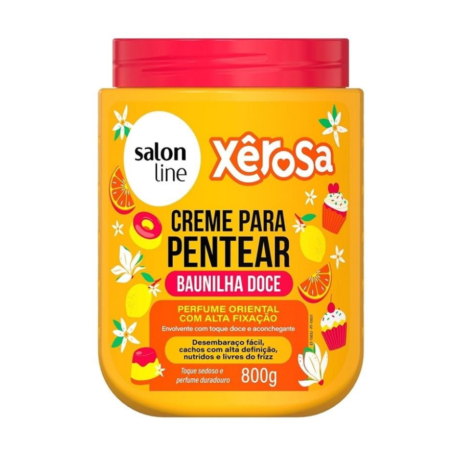 Creme Para Pentear Salon Line Xêrosa Baunilha Doce 800G