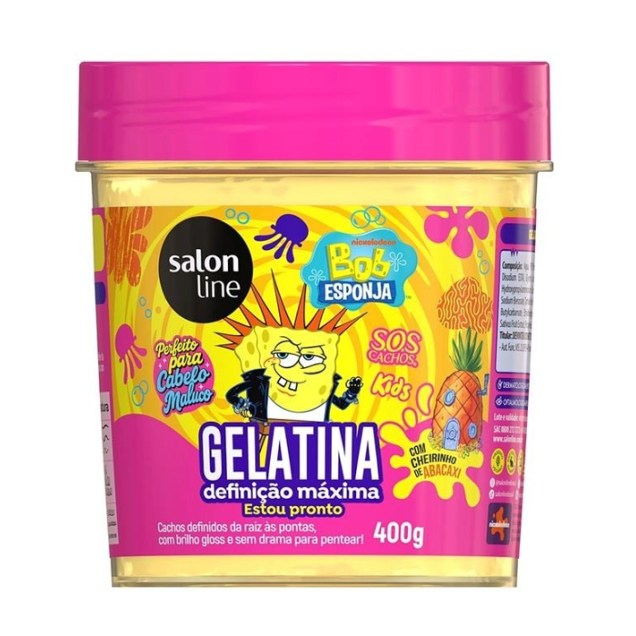 Gelatina Salon Line Kids Bob Esponja Definição Maxima 400G