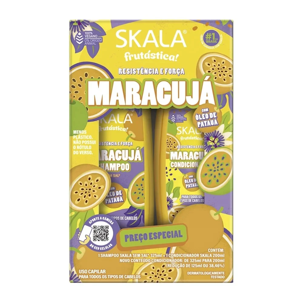 Kit Shampoo 325ml + Condicionador 200ml Skala Frutástica Maracujá