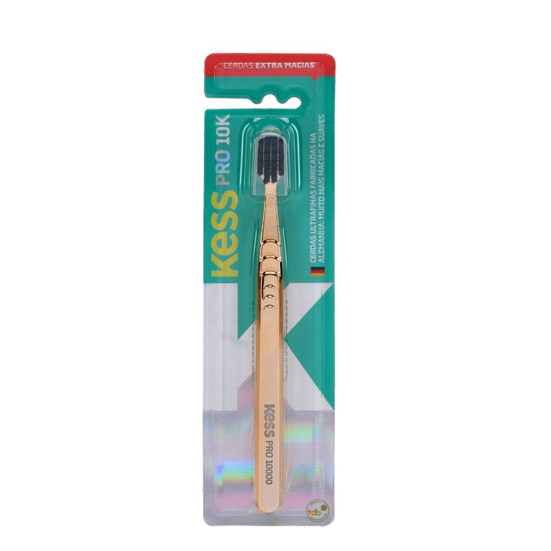 Escova Dental Kess Belliz Extra Macia Metallic Gold Pro Color Ref. 2536