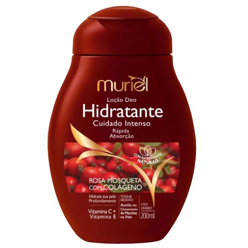 Loção Hidratante Corporal Muriel Rosa Mosqueta Com Colageno 200ml