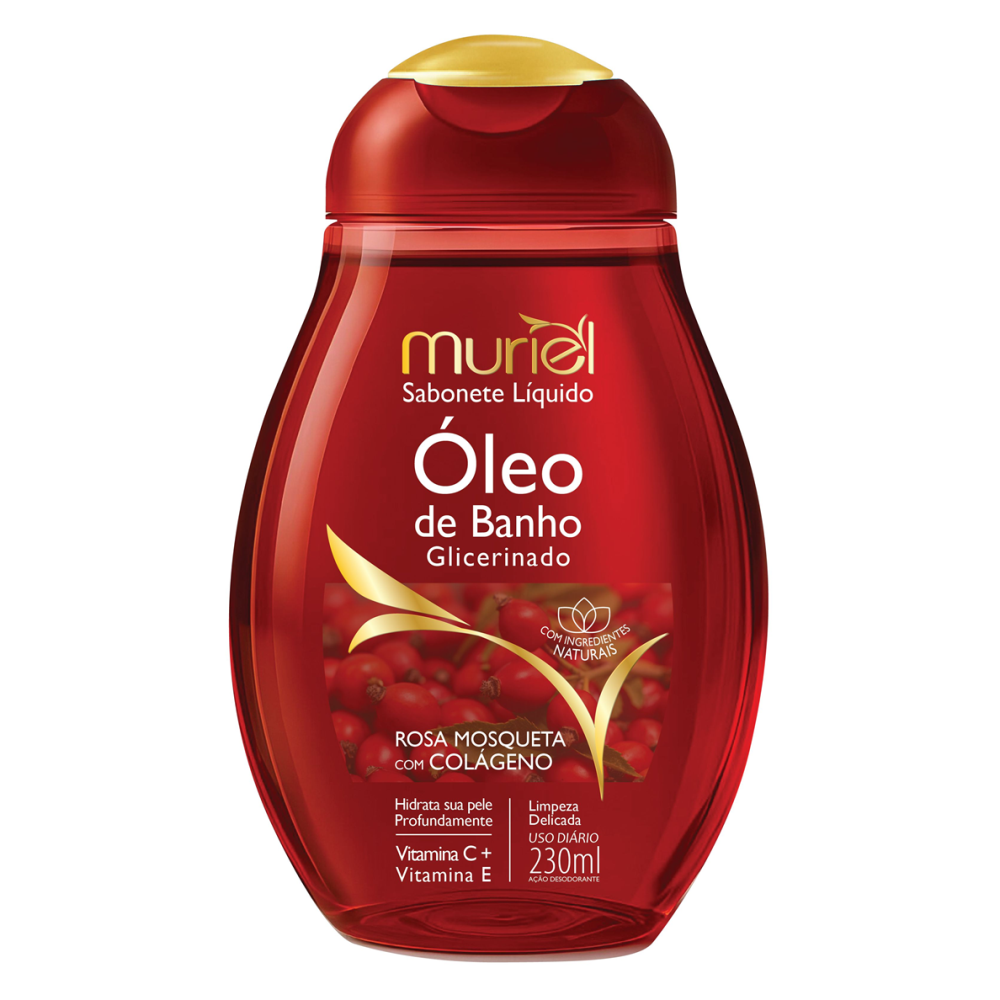 Óleo De Banho Muriel Rosa Mosqueta Com Colágeno 230ml