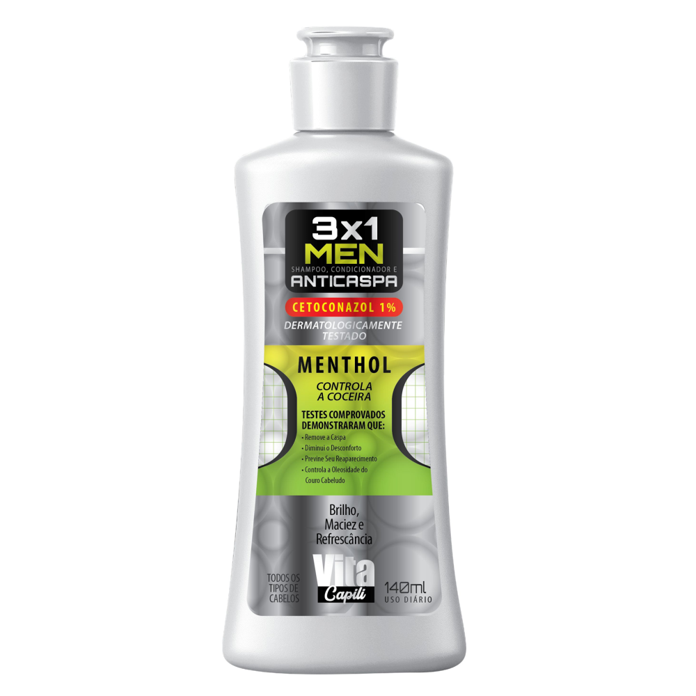 Shampoo Vita Capili Anticaspa 3X1 Menthol 140ml