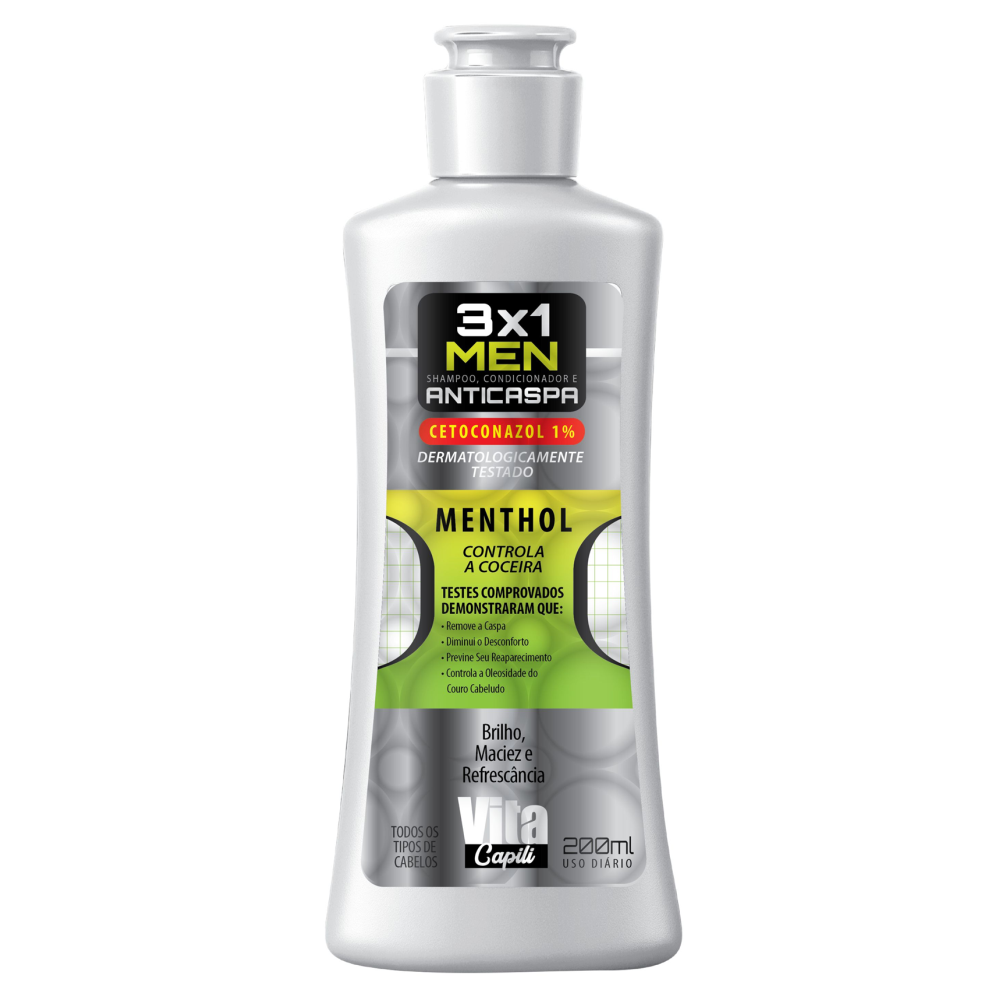 Shampoo Vita Capili Anticaspa 3X1 Menthol 200ml