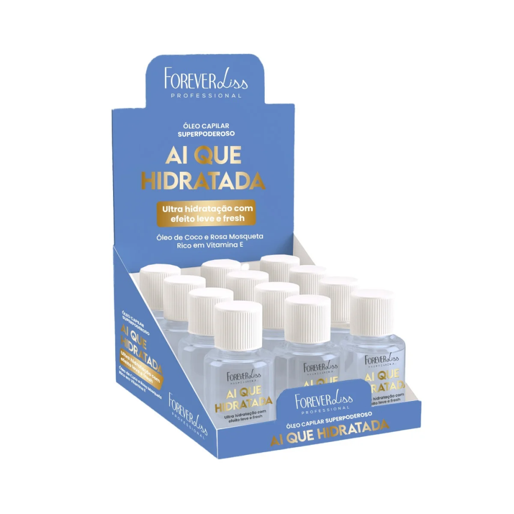 Display Óleo Capilar Forever Liss Ai Que Hidratada 7ml (12 Unidades)