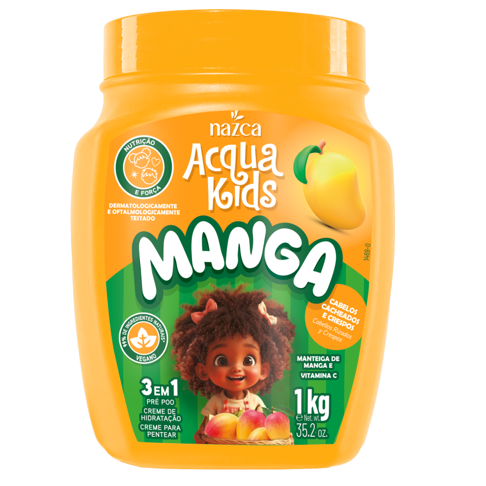 Creme De Hidratação Acqua Kids 3 Em 1 Manga 1Kg