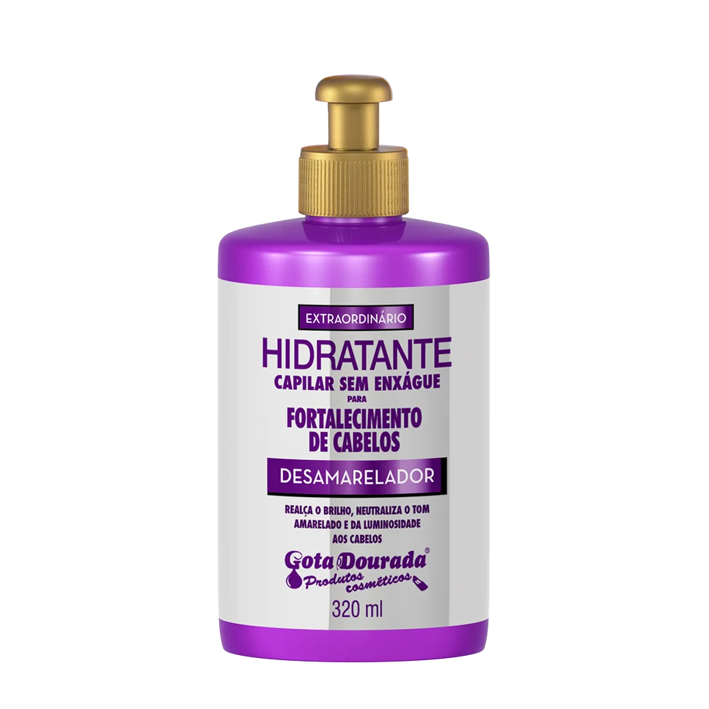 Creme de Pentear Fortalecimento Gota Dourada 320ml Desamarelador