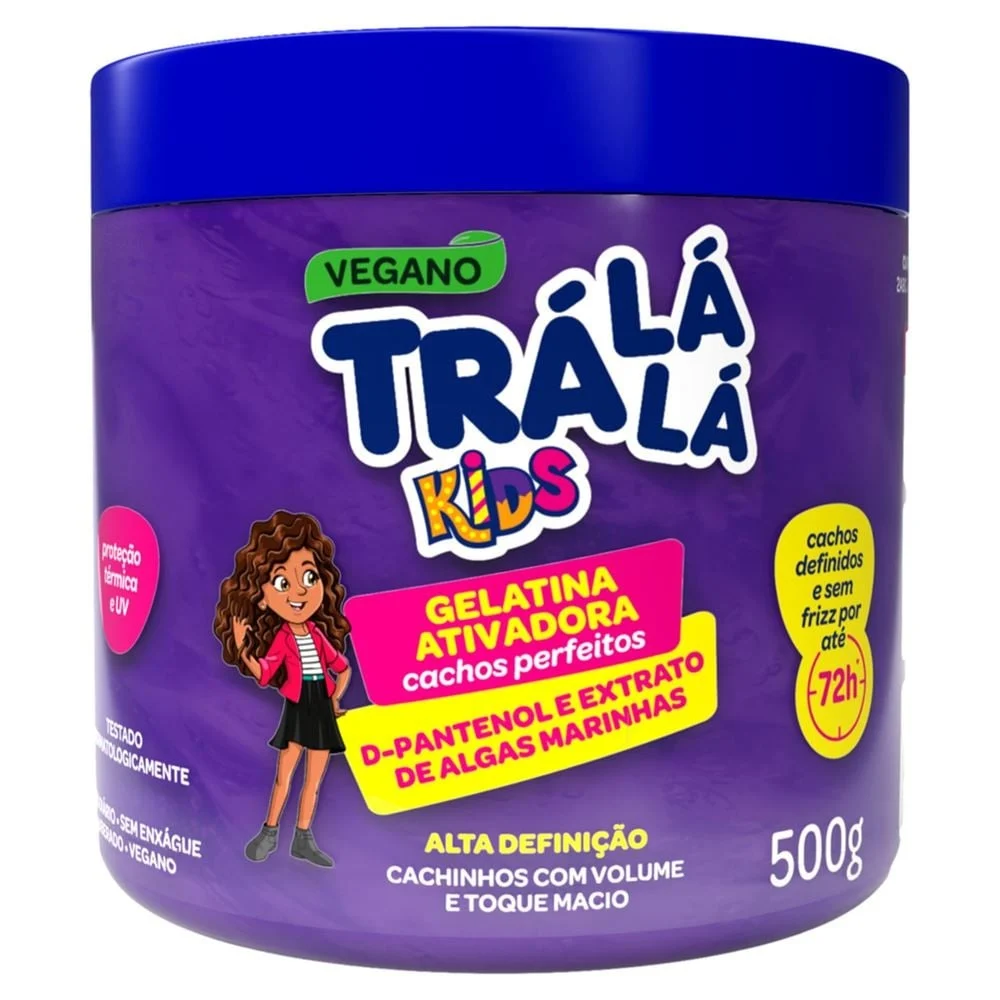 Gelatina Kids Tra Lá Lá 500g Ativadora Cachos Perfeitos