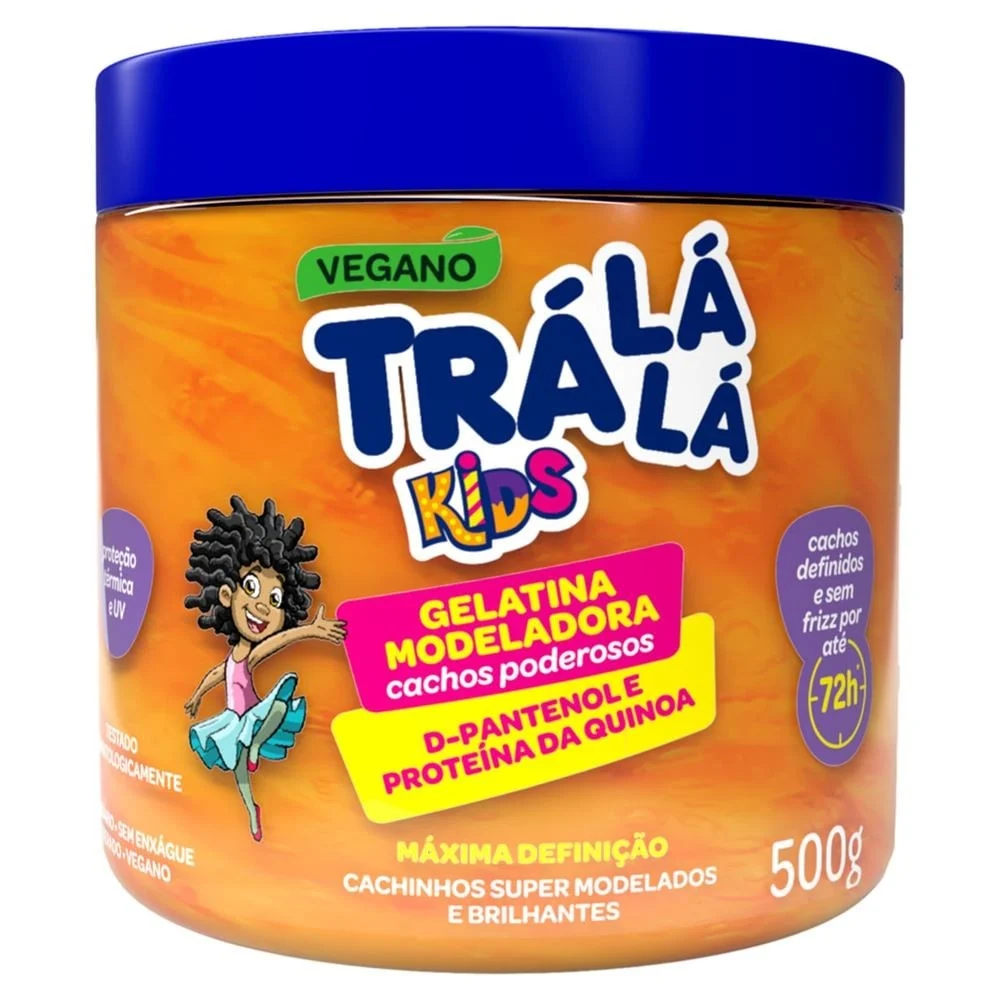 Gelatina Kids Tra Lá Lá 500g Modeladora Cachos Poderosos