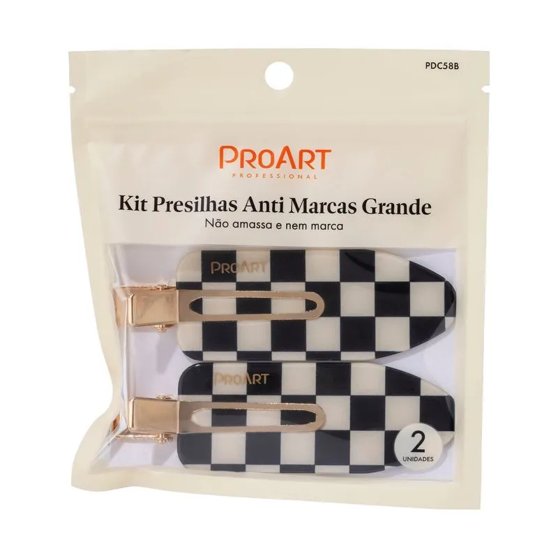 Presilha Proart Anti Marca Grande Preta Com 2 Unidades Ref. PDC58B