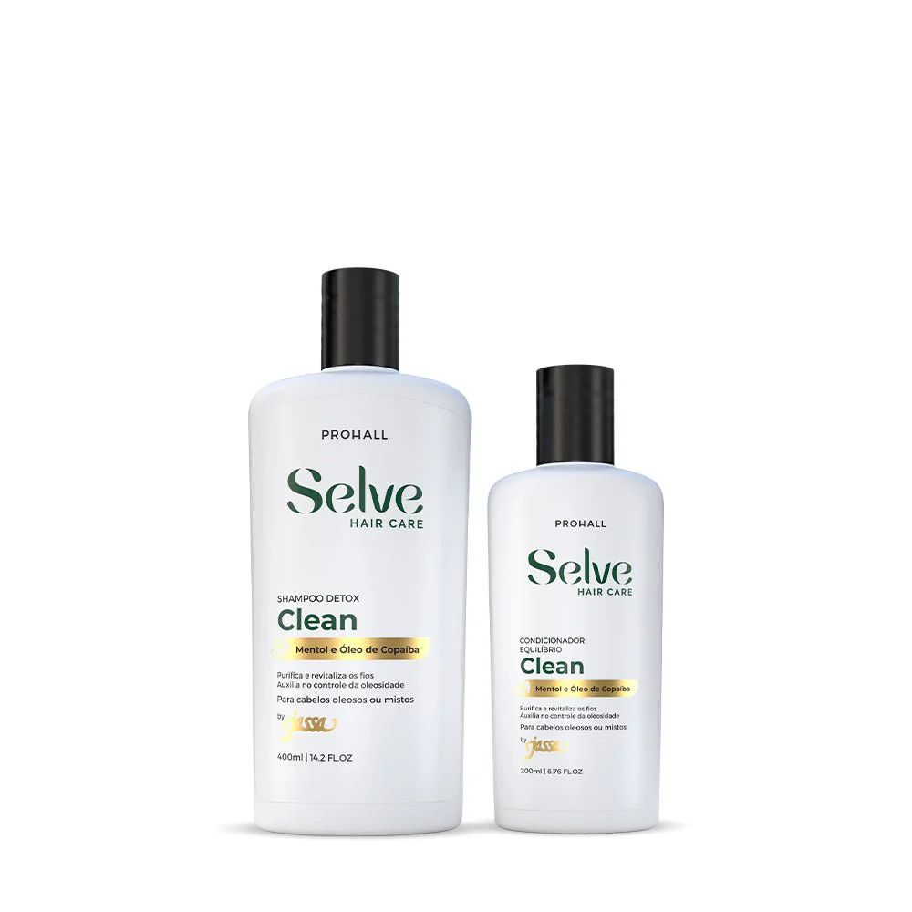Kit Shampoo 400ml + Condicionador 200ml Prohall Selve Hair Care Clean