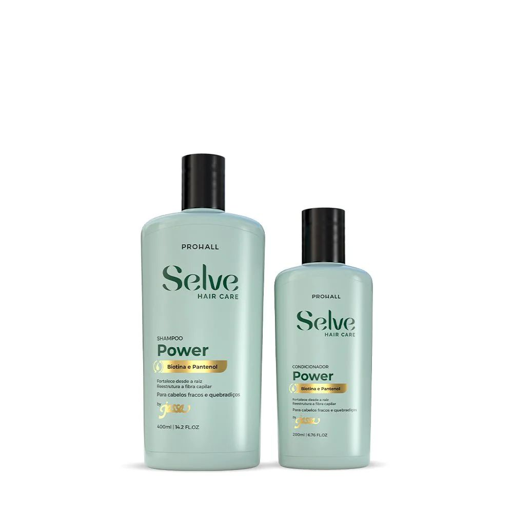 Kit Shampoo 400ml + Condicionador 200ml Prohall Selve Hair Care Power