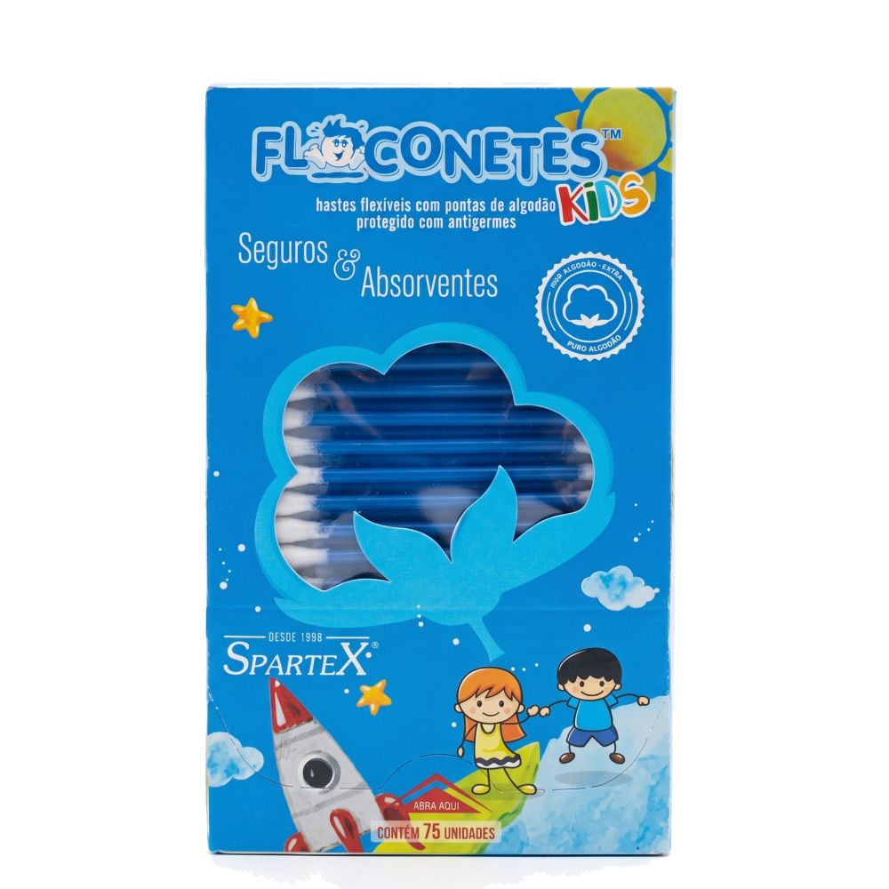 Haste Flexível Spartex Floconetes Kids 75 Unidades