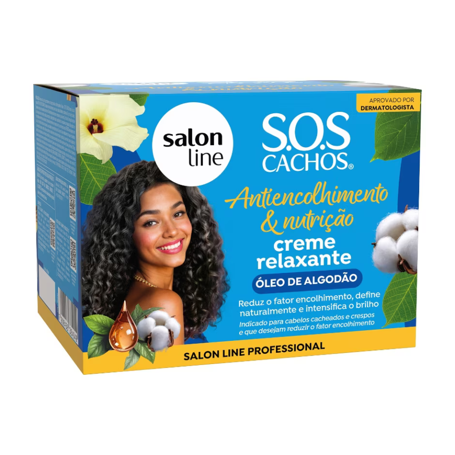 Creme Relaxante S.O.S Cachos Óleo De Algodão 200G