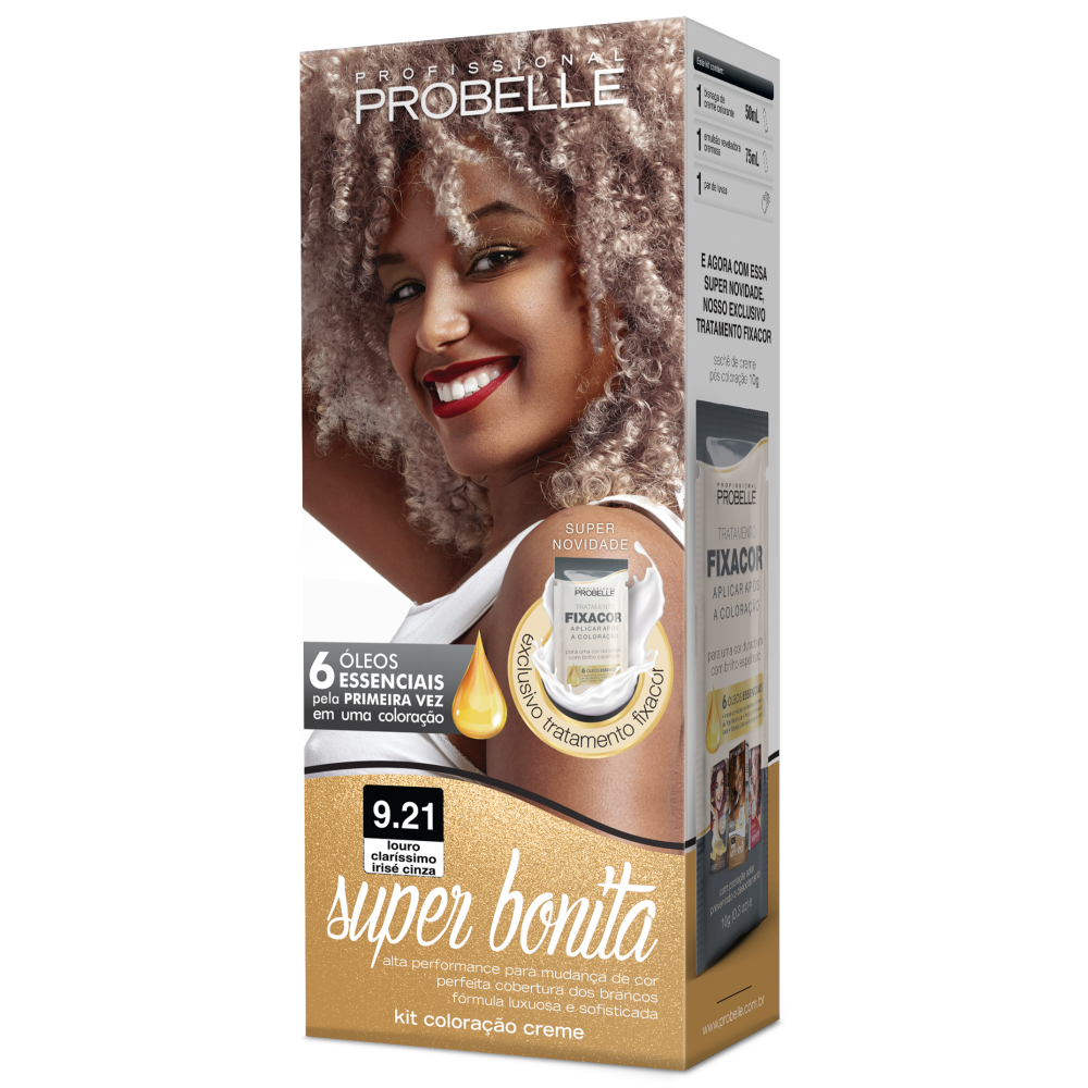 Coloração Probelle Louro Claríssimo Irizé Cinza 50ml
