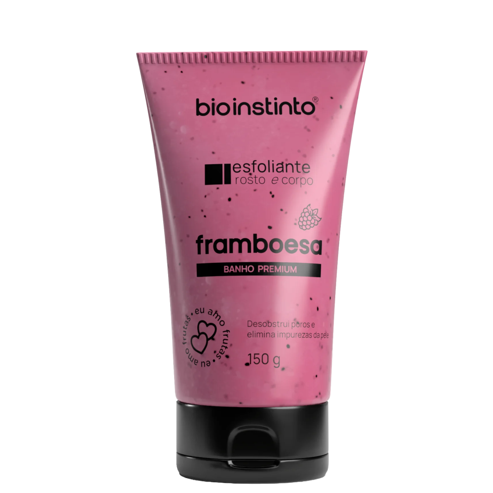 Esfoliante Rosto E Corpo Bio Instinto Framboesa 150g
