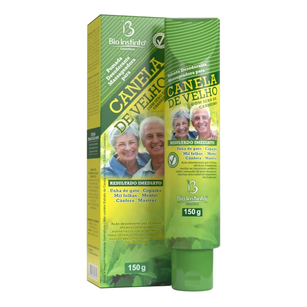 Pomada Massageadora Bio Instinto Para Canela De Velho Com Sebo De Carneiro 150g