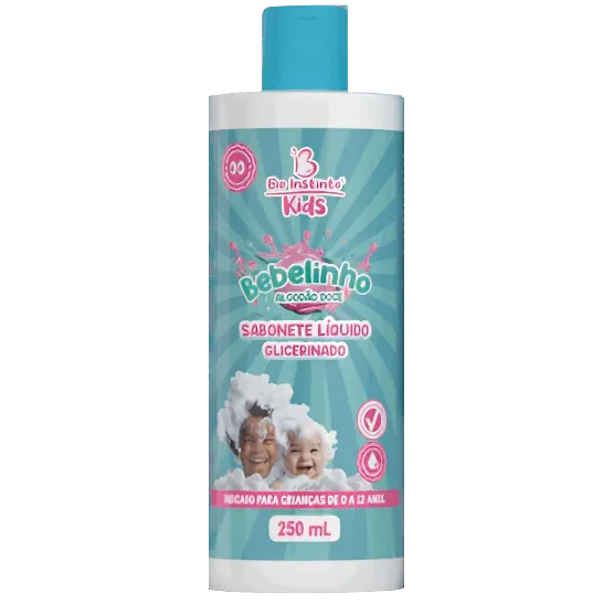 Sabonete Líquido Bio Instinto Kids Bebelinho Glicerinado Algodão Doce 250ml