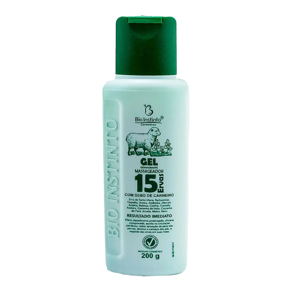 Gel Massageador Bio Instinto 15 Ervas 200g