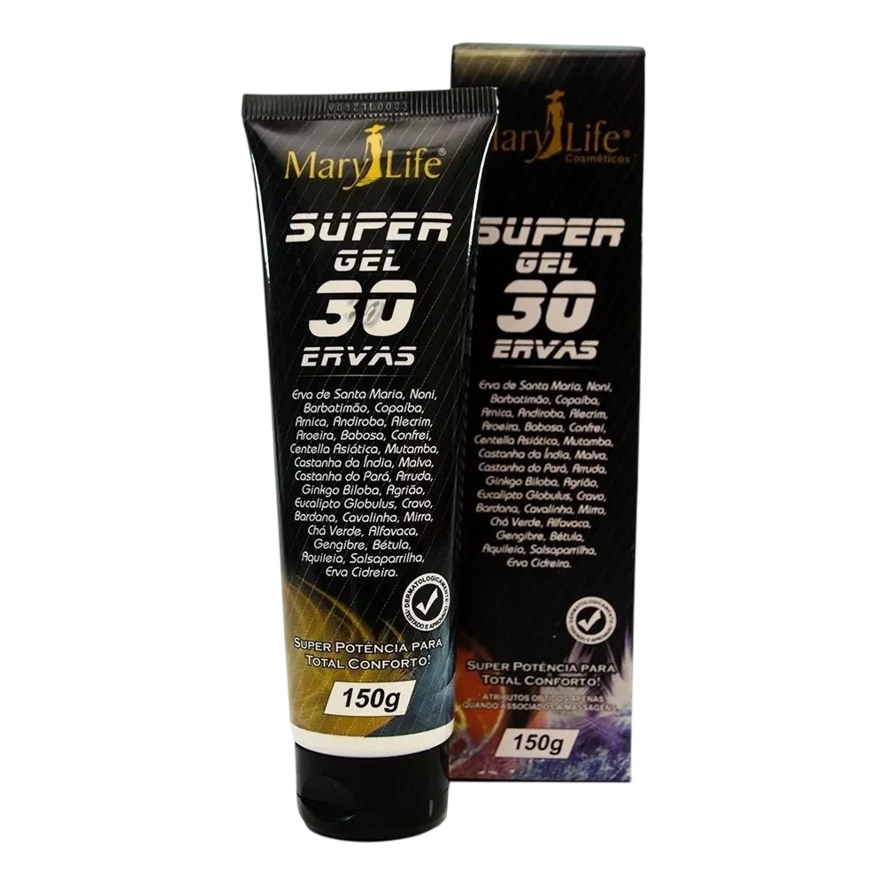 Super Gel Massageador Mary Life 30 Ervas 150g
