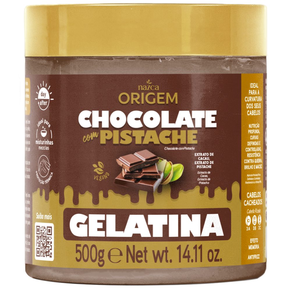 Gelatina Origem Chocolate Com Pistache 500G