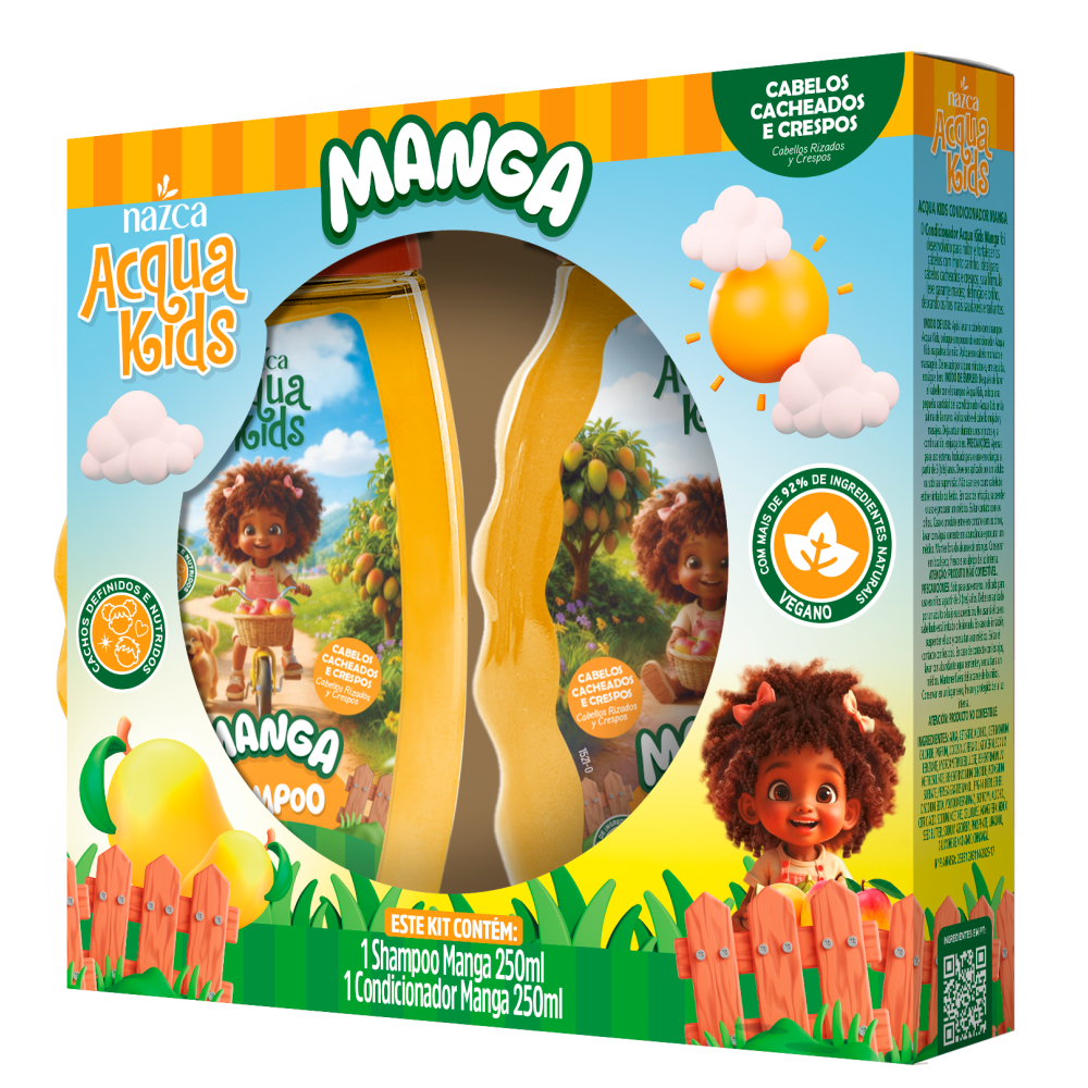 Kit Shampoo + Condicionador Acqua Kids Manga 250ml
