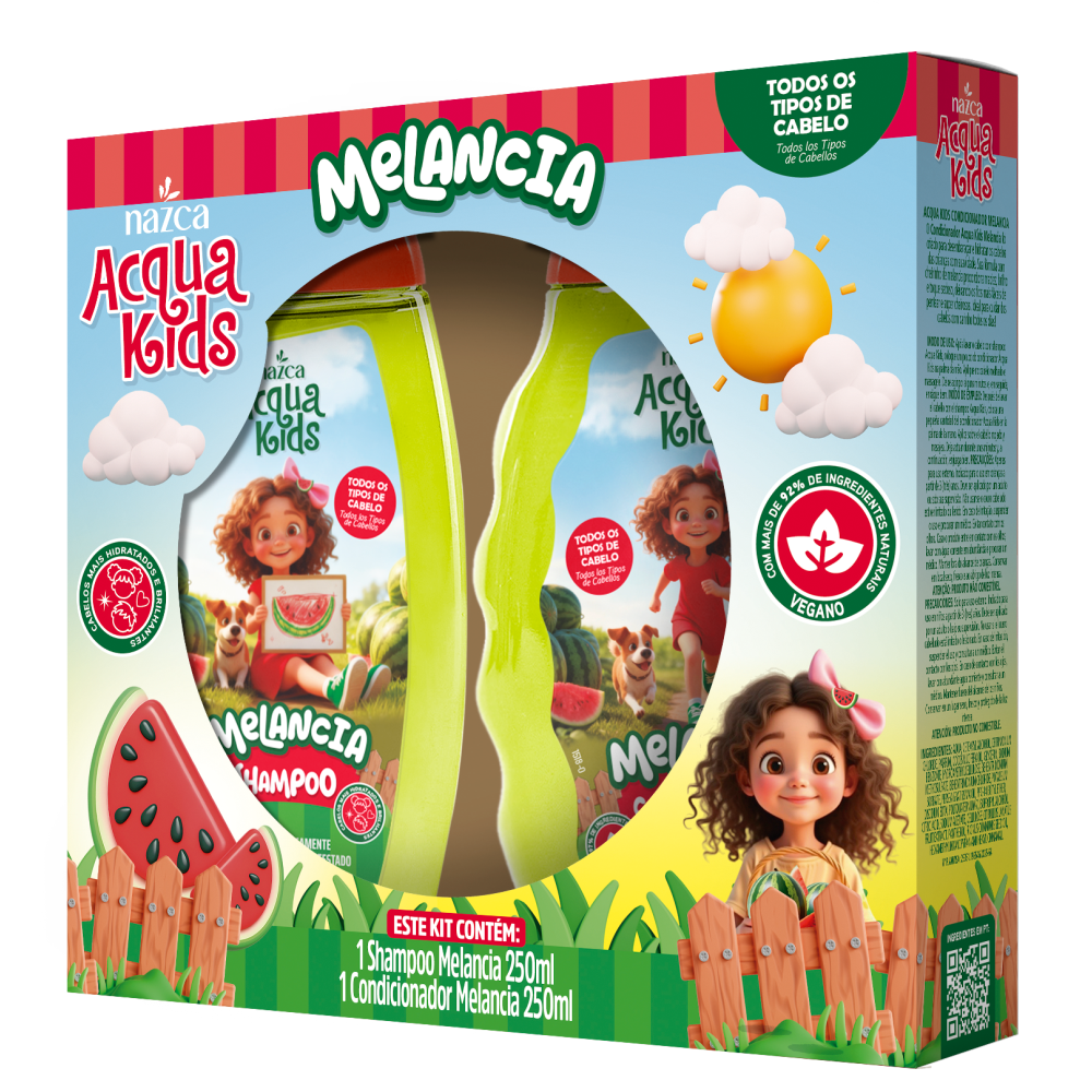 Kit Shampoo + Condicionador Acqua Kids Melancia 250ml