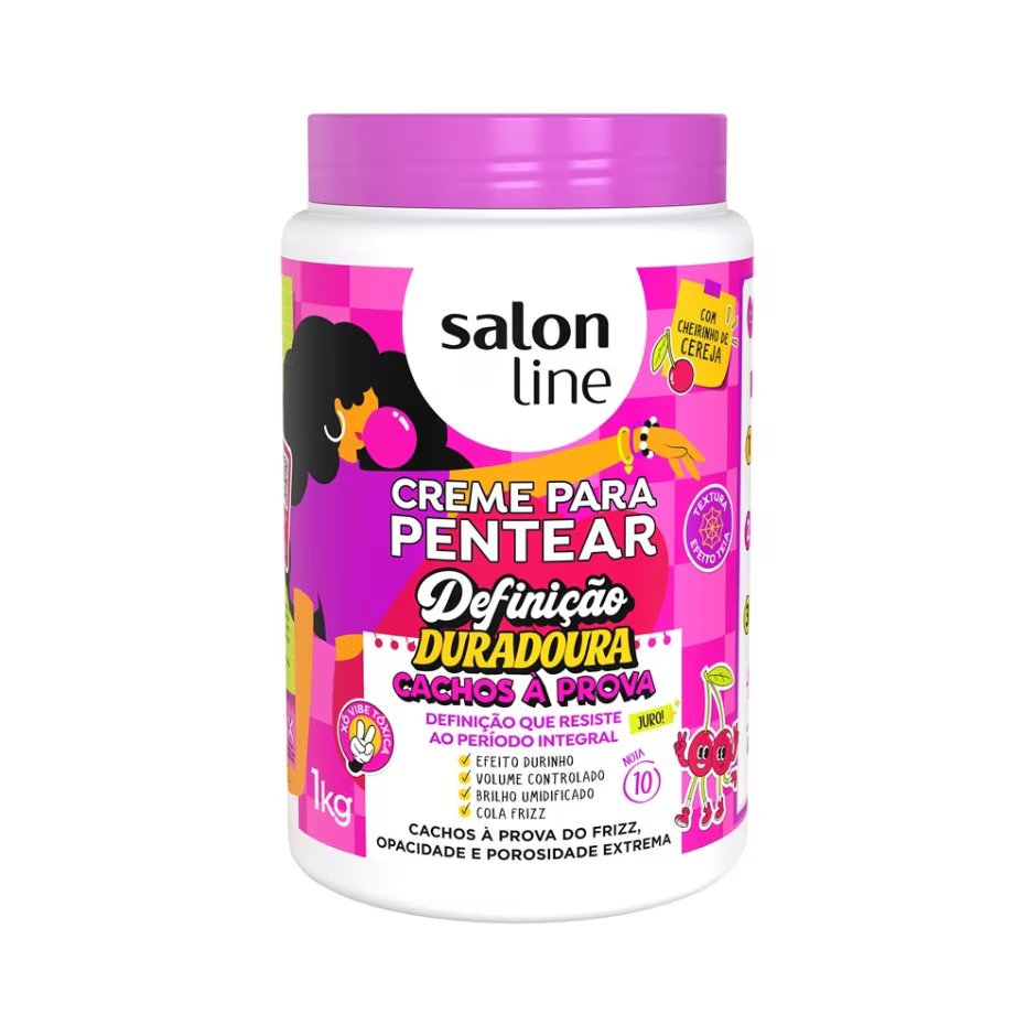 Creme Para Pentear Salon Line Cachos À Prova 1Kg