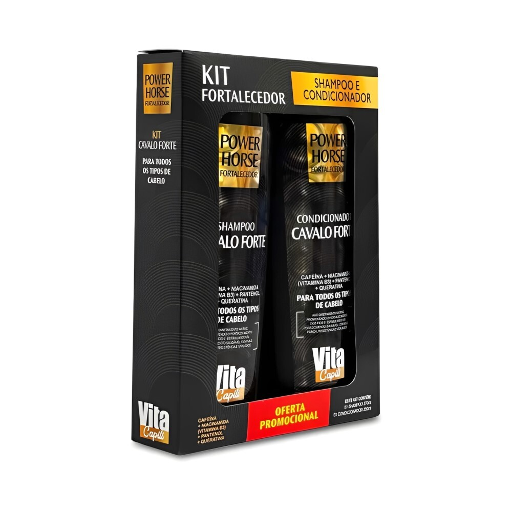 Kit Shampoo 270ml + Condicionador 250ml Muriel Cavalo Forte